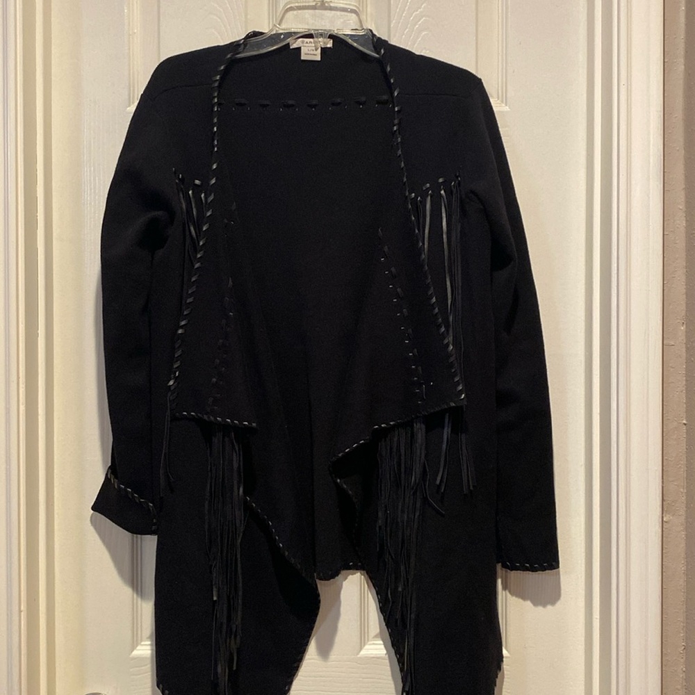 Ariat Trenton Cardigan Open Front Waterfall Fringe Large
